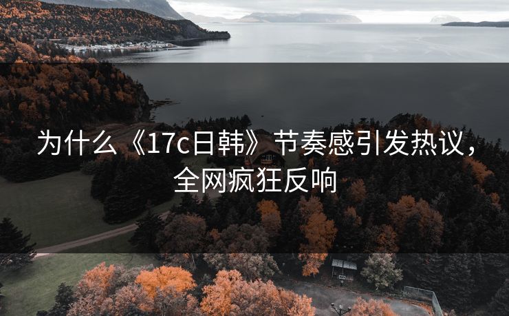 为什么《17c日韩》节奏感引发热议，全网疯狂反响
