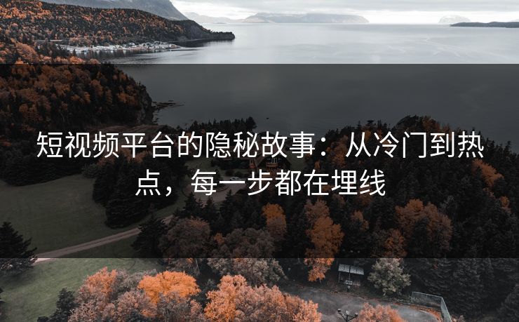 短视频平台的隐秘故事：从冷门到热点，每一步都在埋线